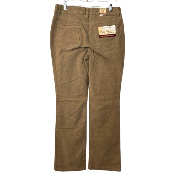 NWT St John’s Bay Corduroy Secretly Slender Boot Cut jeans pants tan women’s 8 - Picture 2 of 14